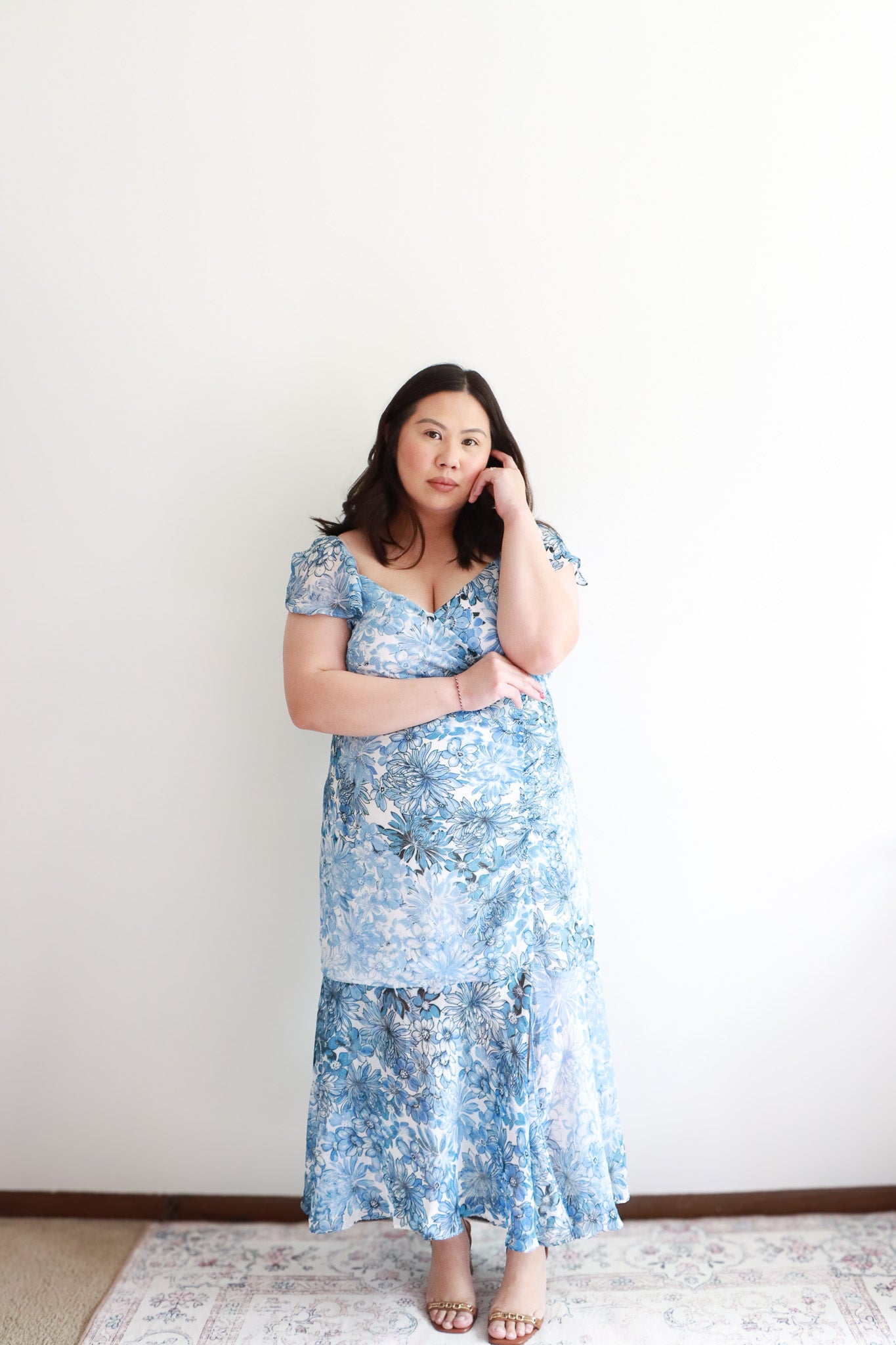 Tori Ruched Midi Dress