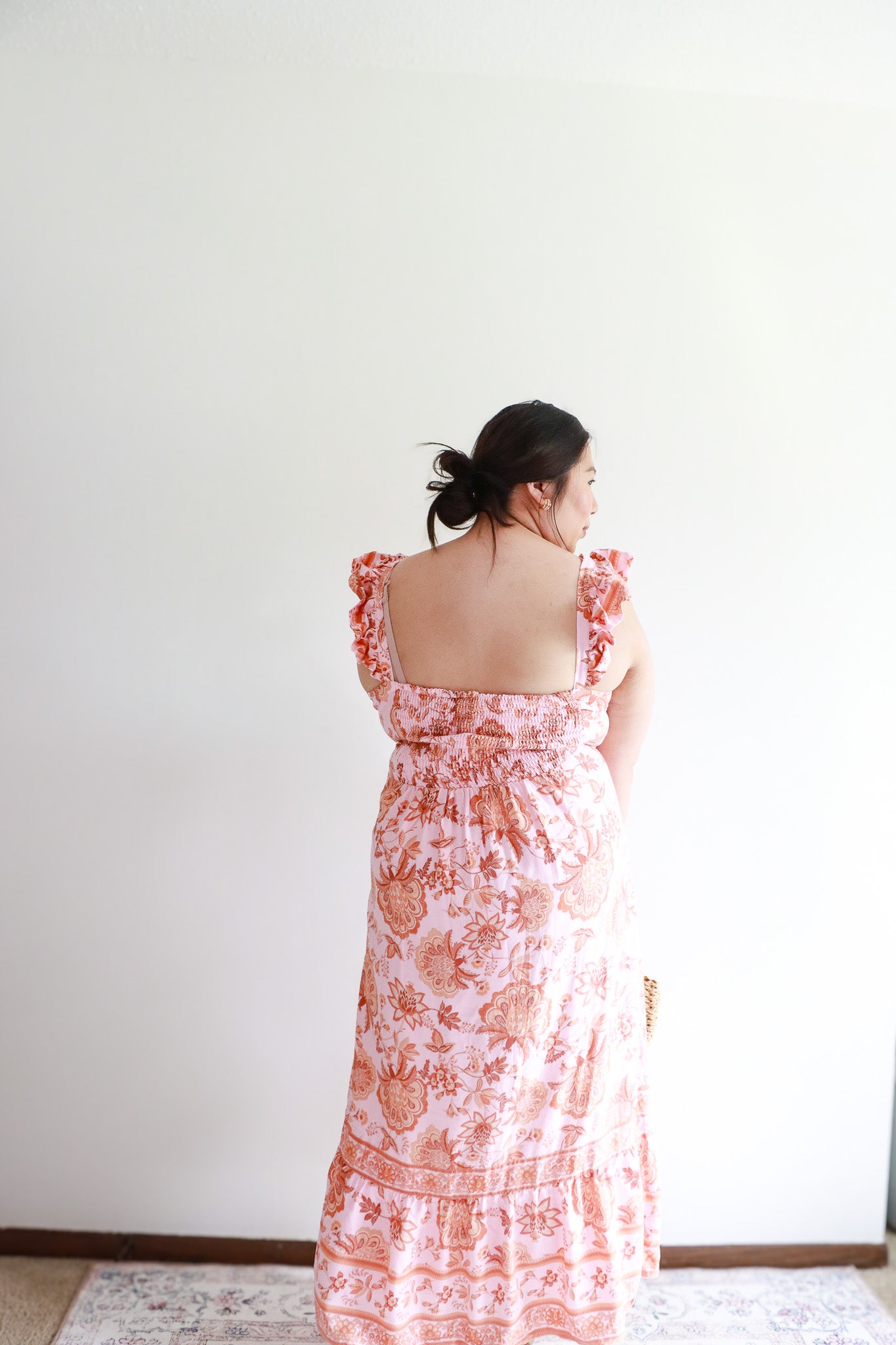 Paige Ruffle Smocked Midi Dress