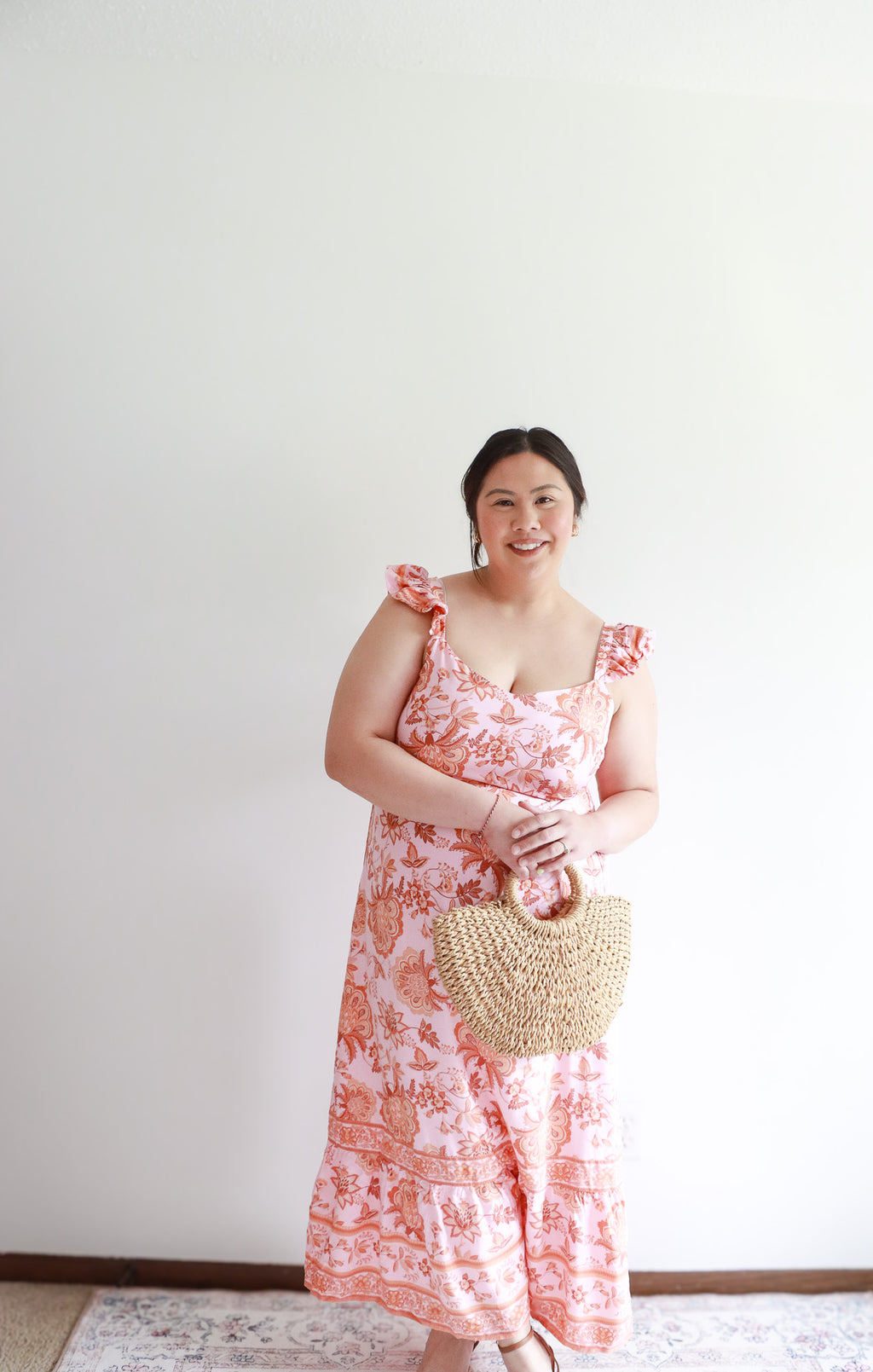 Paige Ruffle Smocked Midi Dress
