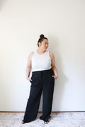 Olivia Black Linen Pants