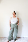 Olivia Olive Linen Pants