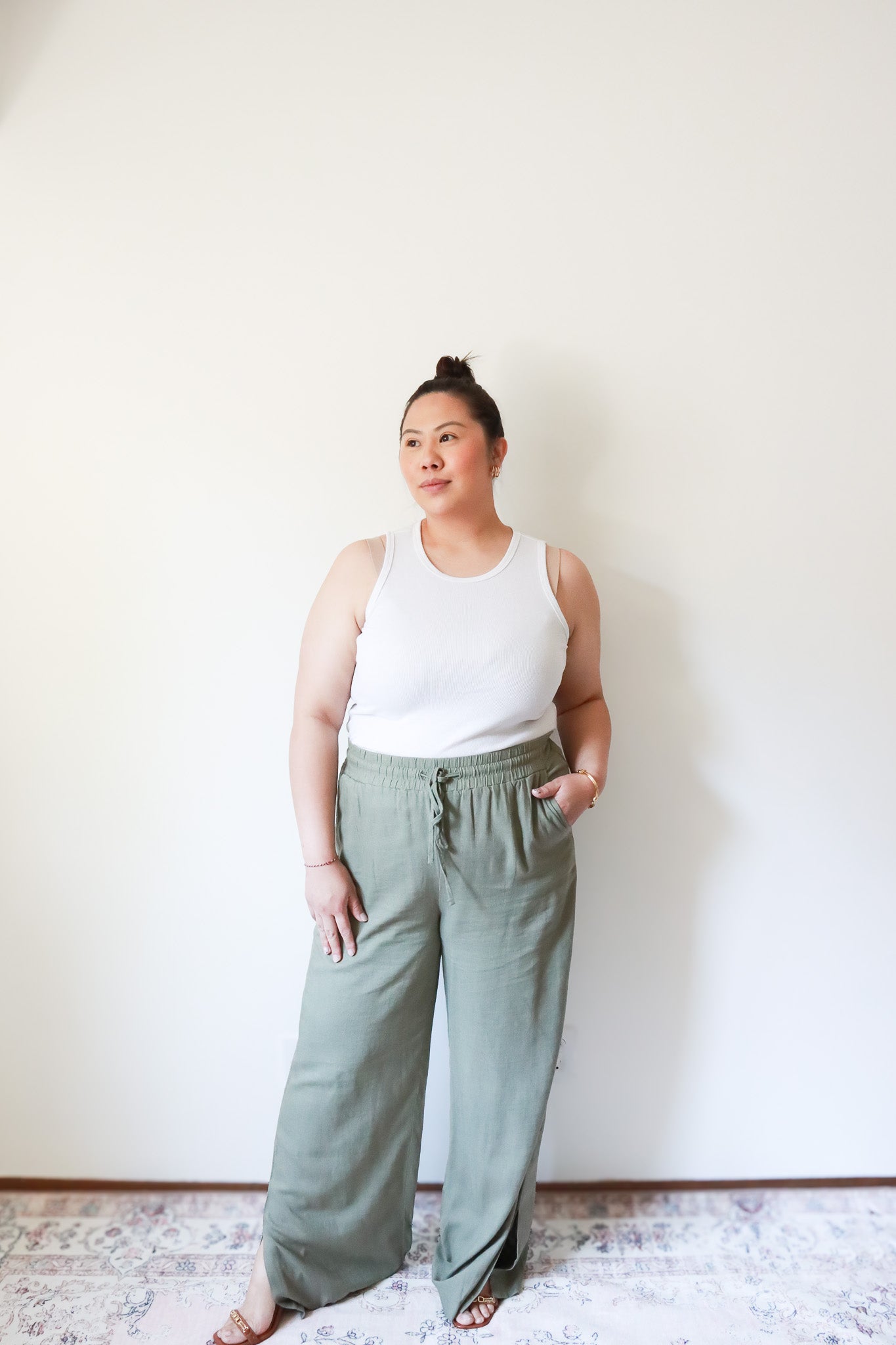 Olivia Coco Brown Linen Pants