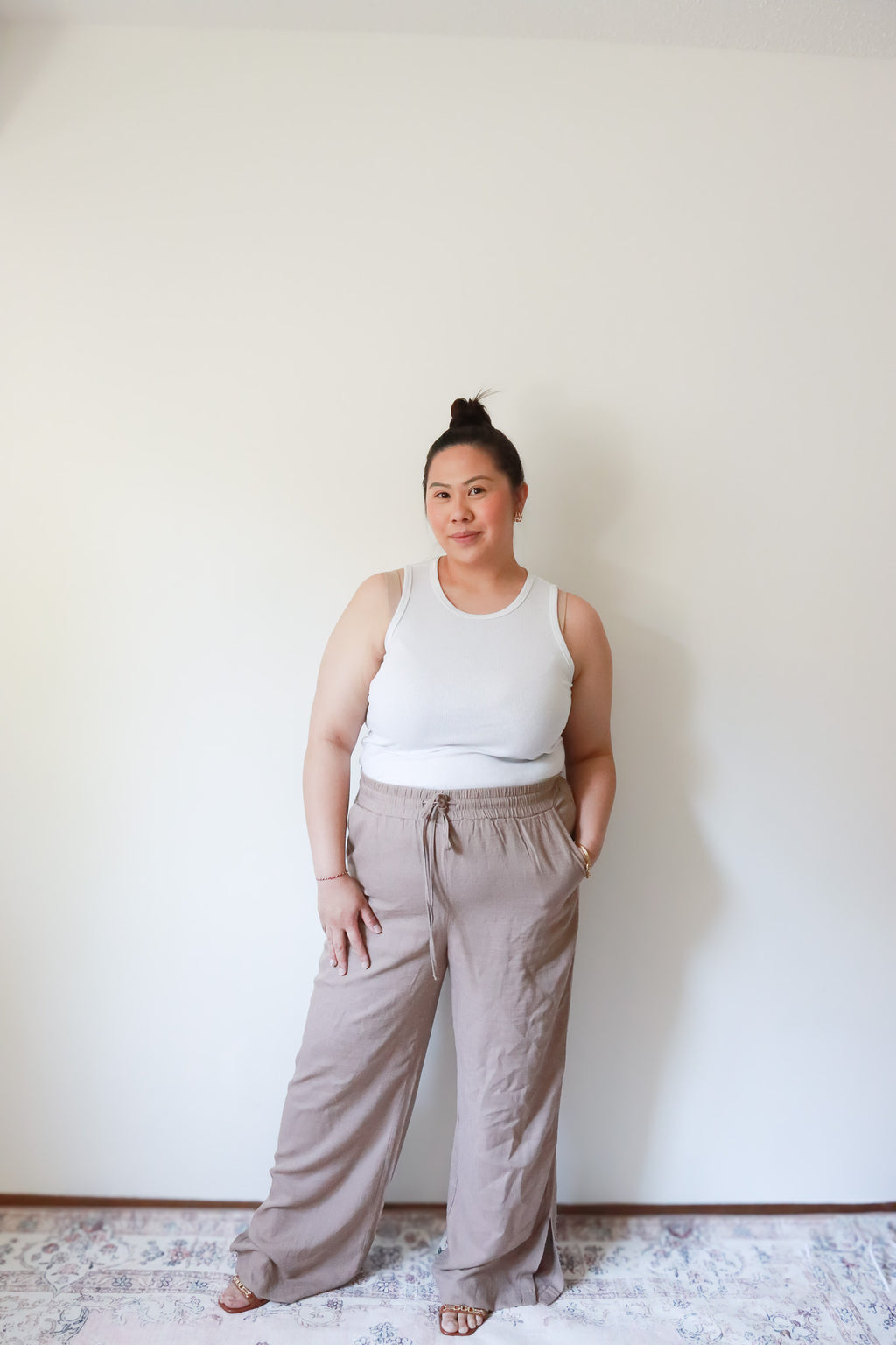 Olivia Coco Brown Linen Pants