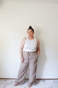Olivia Coco Brown Linen Pants