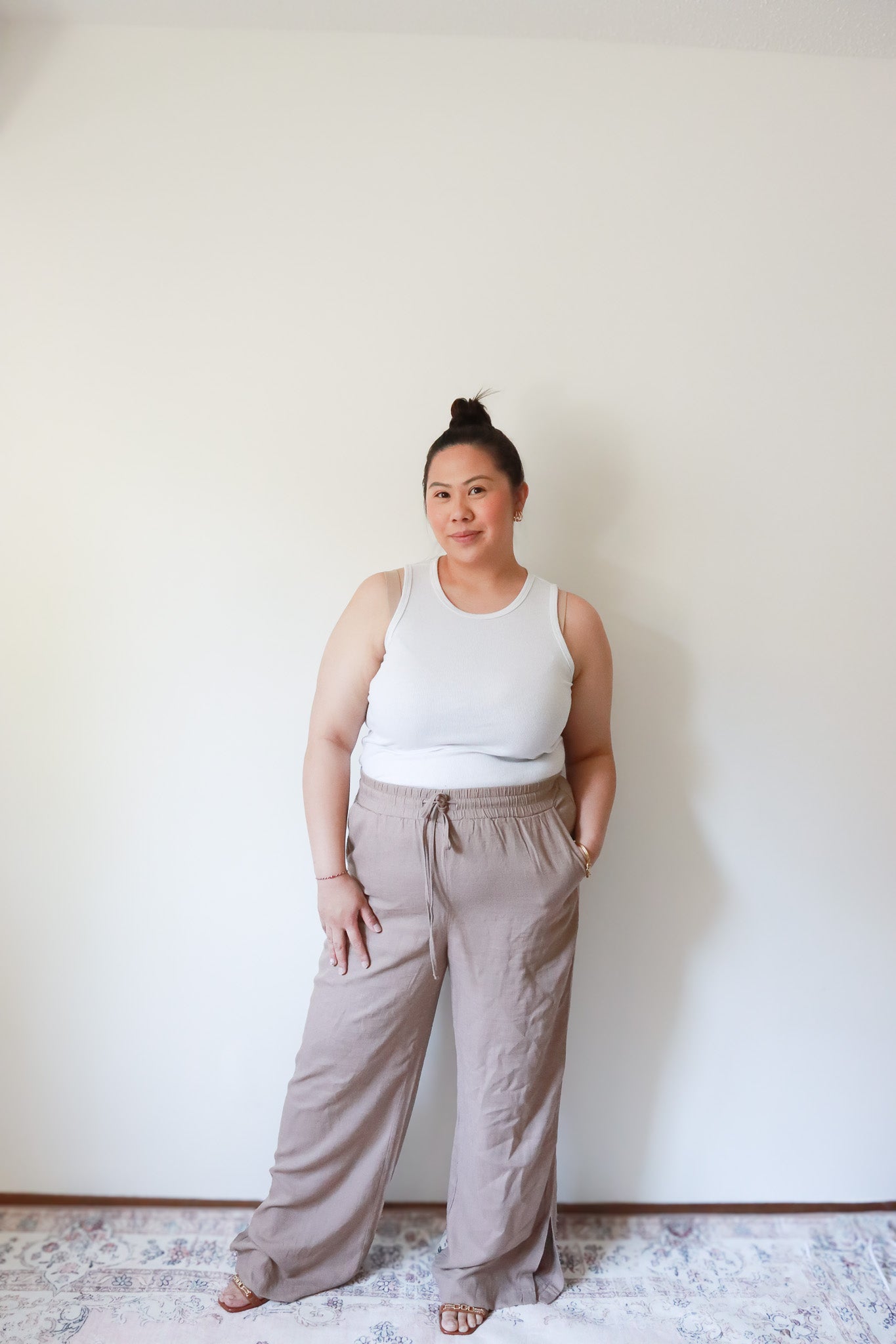 Olivia Coco Brown Linen Pants